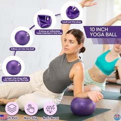 Soulchen 7-Piece Pilates Set with 10″ Yoga Ball, Resistance Bands & Water Bottle