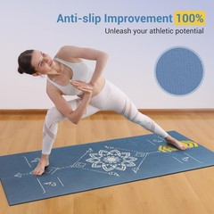 Foldable Travel Yoga Mat Print 5mm Thick Pilates NonSlip Gym Carrying Bag