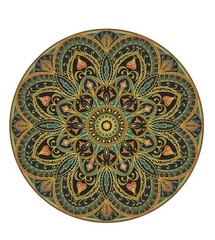 Large Round Yoga Mat 4.6’ x 3.5mm for Exercise Premium Extra Thick, Ultra Com…