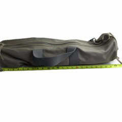 Equinox Gray Cotton Canvas Yoga Mat Bag Removable Shoulder Strap Carrying Handle