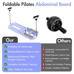 Multi-Purpose Foldable Pilates Reformer 5 in 1 Exercise Pilates Board Equipment