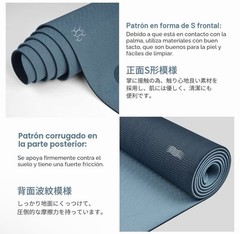 Gruper TPE Non-Slip Yoga Mat 72×24 Blue/Black Rectangle w/ Carrying Bag