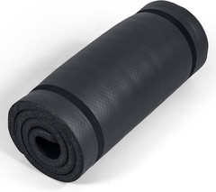 1-Inch Thick Yoga Mat | High-Density, Non-Slip Exercise Mat with Carrying Strap