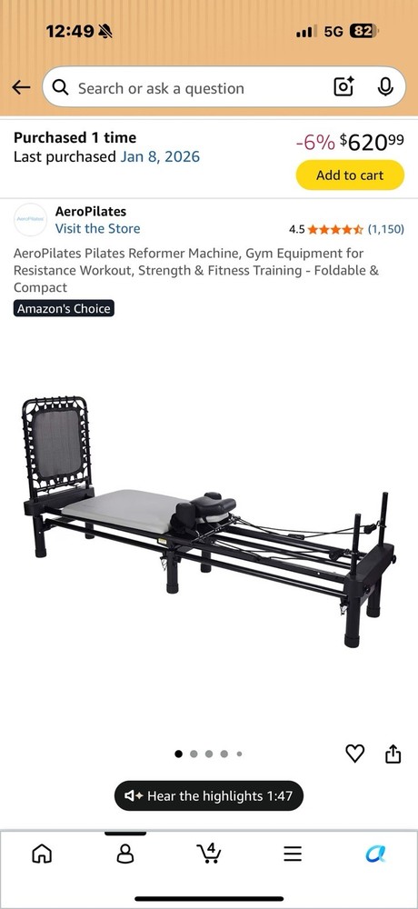 Pilates Reformer (At-home) – BRAND NEW/STILL IN BOX – Price negotiable