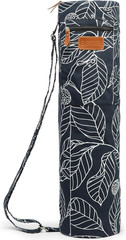 Canvas Yoga Mat Bag with Adjustable Strap & Pockets, Full-Zip Travel Gym Tote fo