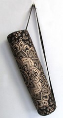 Indian Black Golden Yoga Mat Carrier Bag Mandala Large Bags With Shoulder Strap