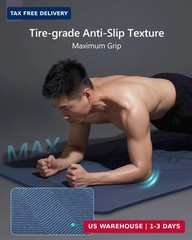 KEEP Extra Wide & Long Yoga Mat for Men, 79″x39″x7mm Thick, Non-Slip TPE Exercis