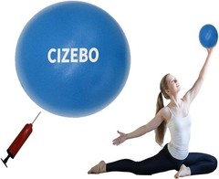 Small Exercise Ball Between Knees, 6 inch Pilates Ball with Needle Pump, Mini