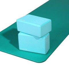 Fitvids Set of 2 High Density Yoga 9 x 6 x 4 inch (2 Count, Pack 1), Green