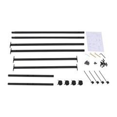 185cm Yoga Mat Holder Hanging Iron Yoga Mats Storage Rack w/ Double Sided Hooks
