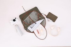 Mesh Beach Tote Bag with Zipper Pouch, Large Breathable Net Shoulder Bag Green