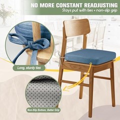 Dining Chair Cushions Set of 6, 2.5 inch Thick 6 Count(Pack of 1) Navy Blue
