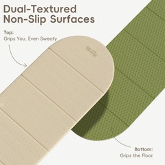 Foldable Yoga Mat 10mm Extra Thick, 75″x26″ Large, SGS-Certified Non-Slip TPE…