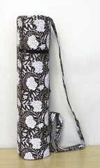 Indian Brown Floral Yoga Mat Carrier Bags Hand Block Bags With Shoulder Strap UK