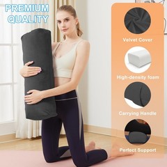 Rectangular Yoga Bolster Pillow, Meditation Pillow for Yin & Restorative Yoga…