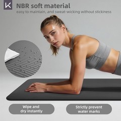 Extra Thick NBR Yoga Mat for Women & Men, 15mm Thick, 72”x32” Large Exercise …