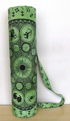 Indian Green Zodiace Yoga Mat Carrier Bag Mandala Large Shoulder Strap