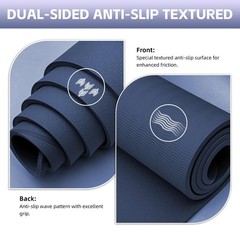 Large Yoga Mat Thick, 76″x32″x0.31″Wide POE Exercise Mat with Non-Slip Surfac…