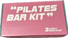 RENARANRING Pilates Bar Kit Pink Portable 3 Levels Resistance Bands Guide Bag