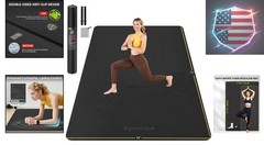 Extra Large Yoga Mat – 72″x48″ or 78″x57″, 1/4″–1/2″ Thick Mat for Women & Me…