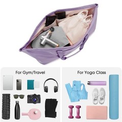 Gym Bag Ladies Yoga Bag Large Travel Bag with Shoe Bag & Wet Compartment Carry…