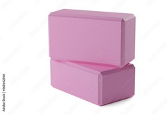10xSport Yoga Blocks 2 Pack with Strap, Non-Slip Foam Support Pink