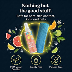 Yoga Mat Cleaner Spray (Calming Citrus), 4 Fl Oz – No Slippery Residue, Organic