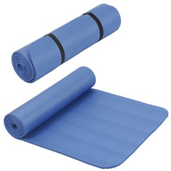 2 x yoga mat 190 x 60 x 1 cm blue sports mat yoga Pilates floor mat fitness mat