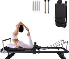 Pro Foldable Extra-Length Reformer Pilates Machine Equipment for Home Adjustable