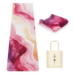 MicaYoung Travel Suede Yoga Mat 1.5mm Thick Non Slip Foldable Lightweigh Swea…