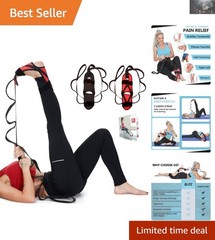 Multifunctional Stretching Strap for Legs, Foot Relief, and Flexibility – Red