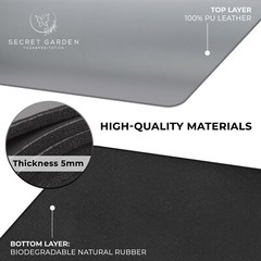 Secret Garden Blossom Yoga Mat _ PU leather &Natural Rubber Mat (5mm Thickness)