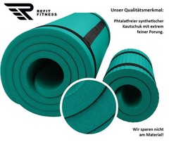 Fitness Mat Sports Mat 190 x 60 x 1.5 cm Moss Green Moss Green Extra Thick Ruts…