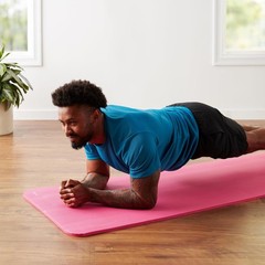 Basics Extra Thick Exercise Yoga Mat with Carrying Strap