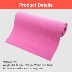 Yoga Mat with Carry Strap for Yoga Pilates Fitness and Floor Workout at Home …