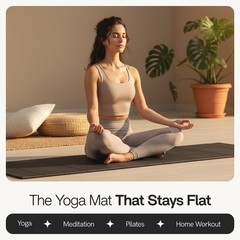 Folding Yoga Mat, TPE Folding Yoga Mat, Foldable Exercise Mat for Yoga, Pilat…
