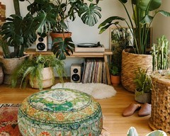 Indian Yoga Décor Pouf Cover Green Round Green Floor Pillow Case Room D
