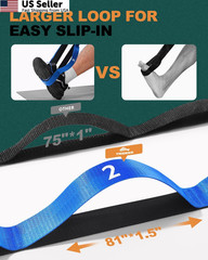 Trideer Stretching Strap for Length: 82 inches, Width: 1.5 inch, Blue