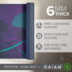 Gaiam Yoga Mat – Premium 6Mm Print Extra Thick Non Slip Exercise & Fitness Mat f