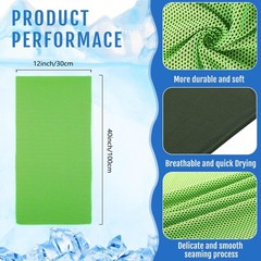 Hosuly 15 Pack Cooling Towels 40 X 12 Cooling Towels For Neck And Face Iced