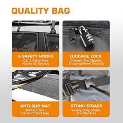 20 Cubic Feet Waterproof Car Luggage for Rooftop Cars