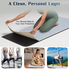 Corthena Hot Yoga Towel Non-Slip 2 Pack Thick Soft Yoga Mat Towel Sweat