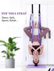 Yoga Stretching Strap, Adjustable Height Leg Stretcher Waist Back Stretch Ban…