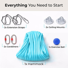 Aerial Yoga Hammock 5.5 Yards (198 Inches) – Premium Aerial Silk Swing for Antig