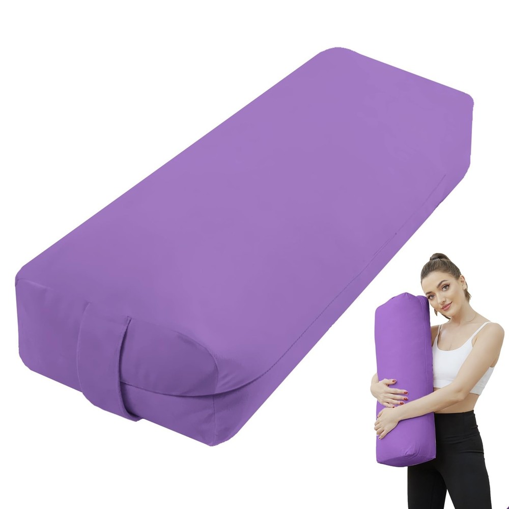 Rectangular Yoga Bolster Pillow, Meditation Pillow for Yin & Restorative Yoga…
