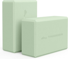 Yoga Blocks 2 Pack, Soft Non-Slip Foam Blocks with Beveled Edges for Alignment a