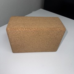 Manduka Cork Yoga Block Natural Cork Brown Support Prop Exercise Stretch