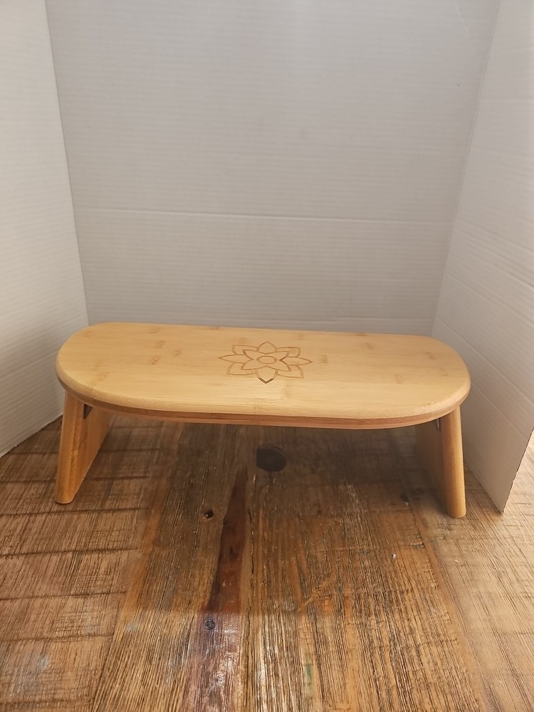 Bamboo Foldable Meditation Bench – Supportive and Portable Folding Kneeling