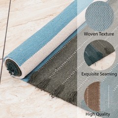 Multicolor Yoga Mat Thick Non Slip Organic Cotton Exercise Workout 2”6 feet mat