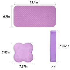Yoga Knee Support Pad for Women Pilates Kneeling Cushion | 8 inches, Purple